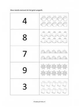 Werkblad winter - Tellen 2