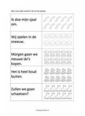 Werkblad winter - Woorden tellen