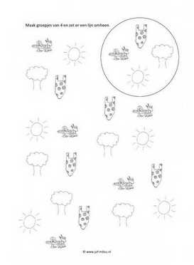 Werkblad zomer - Groepjes van 4