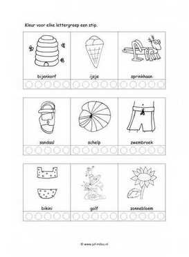 Werkblad zomer - Lettergrepen