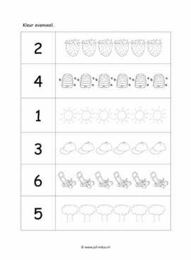 Werkblad zomer - Tellen 5