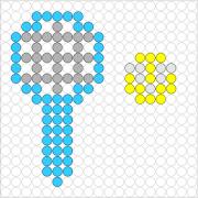 Kralenplank Tennis