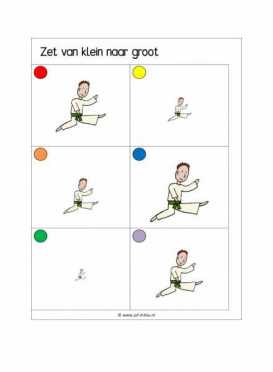 Knijpkaarten Zet van klein naar groot