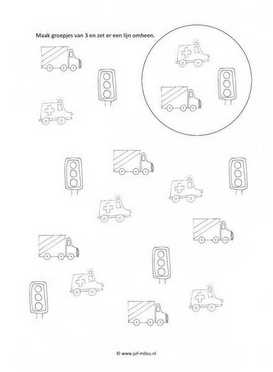 Werkblad verkeer - Groepjes van 3