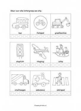 Werkblad verkeer - Lettergrepen