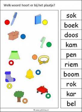 Knijpkaarten - Woordjes lezen 02