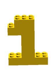 Lego ontwerp getal 1