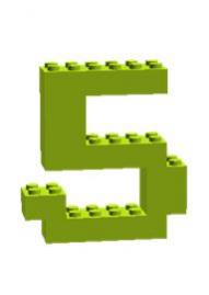Lego ontwerp getal 5