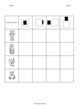 matrixspel Positie dieren