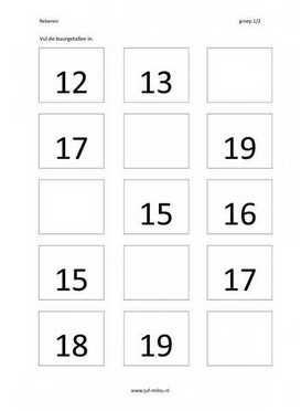 Rekenen - 10 tot 20 stempelen 02