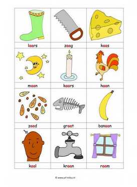 Letters leren - AA woordkaartjes 1