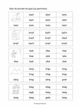 Letters leren - B juiste woord 3