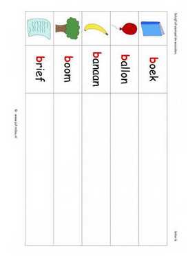 Letters leren - B woorden stempelen kl 2