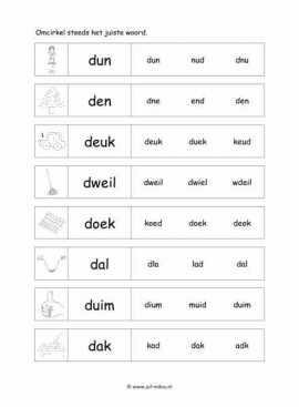 Letters leren - D juiste woord 2