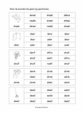 Letters leren - D juiste woord 3