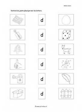 Taal - D letter verbinden 2