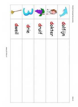 Letters leren - D woorden stempelen kl 2