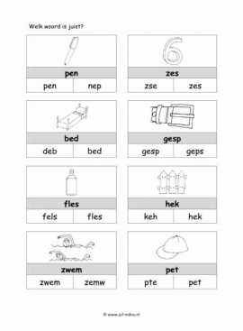 Letters leren - E juiste woord 1