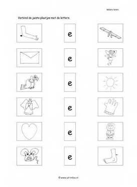 Taal - E letter verbinden 1