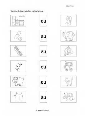 Letters leren - EU letter verbinden 1