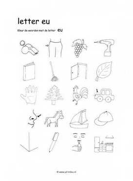 Letters leren - EU plaatjes zoeken