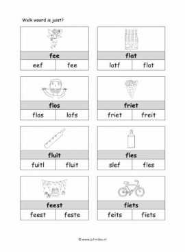 Letters leren - F juiste woord 1