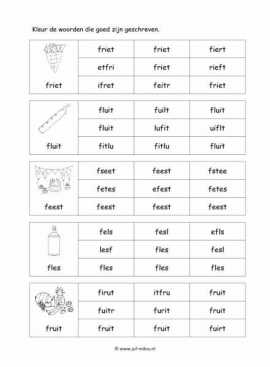 Letters leren - F juiste woord 3