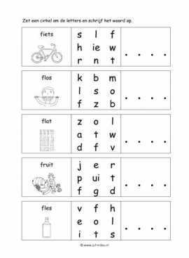 Letters leren - F juiste woord 4