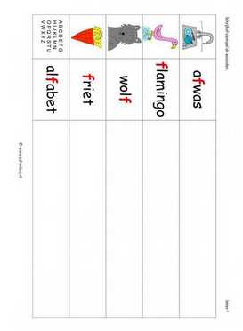 Letters leren - F woorden stempelen kl 2