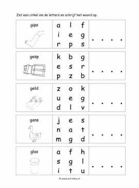 Letters leren - G juiste woord 4
