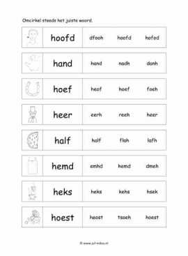 Letters leren - H juiste woord 2