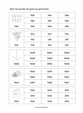 Letters leren - H juiste woord 3