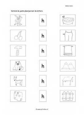 Letters leren - H letter verbinden 1