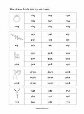 Letters leren - I juiste woord 5