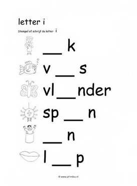 Letters leren - I stempelen zw