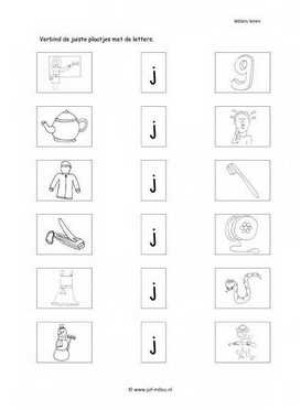 Letters leren - J letter verbinden 1