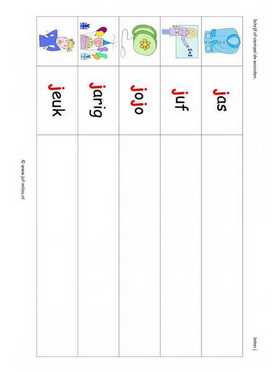 Letters leren - J woorden stempelen kl 1