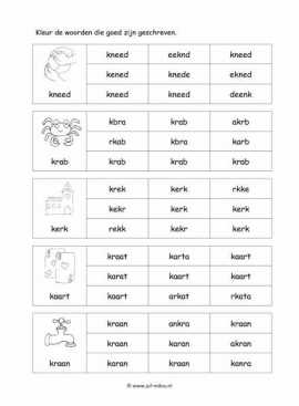 Letters leren - K juiste woord 3