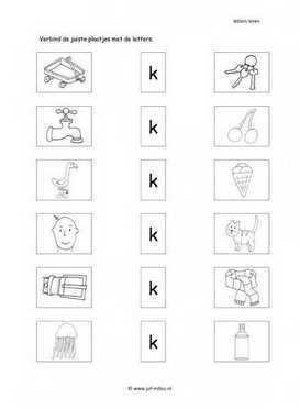 Letters leren - K letter verbinden 1