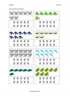 Rekenen - 6 tot 10 evenveel 01