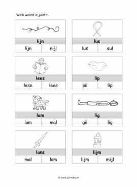 Letters leren - L juiste woord 1