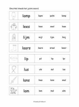 Letters leren - L juiste woord 2