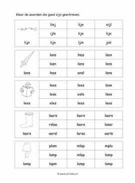 Letters leren - L juiste woord 3