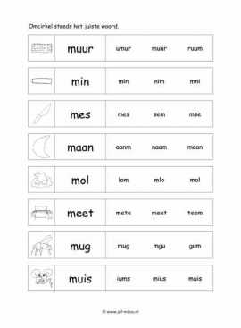 Letters leren - M juiste woord 2