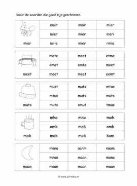 Letters leren - M juiste woord 3