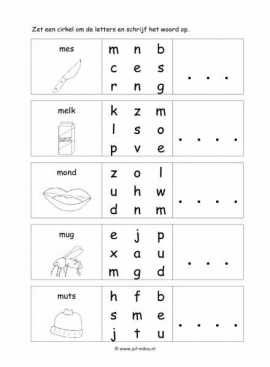 Letters leren - M juiste woord 4