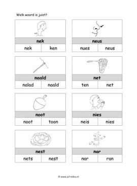 Letters leren - N juiste woord 1