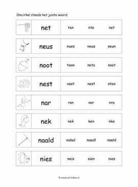 Letters leren - N juiste woord 2