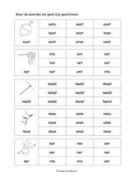 Letters leren - N juiste woord 3