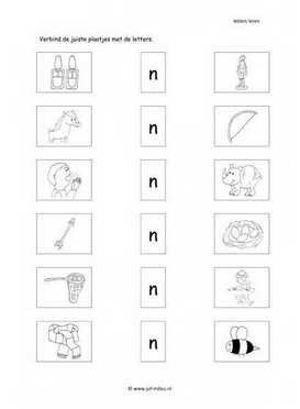 Letters leren - N letter verbinden 2